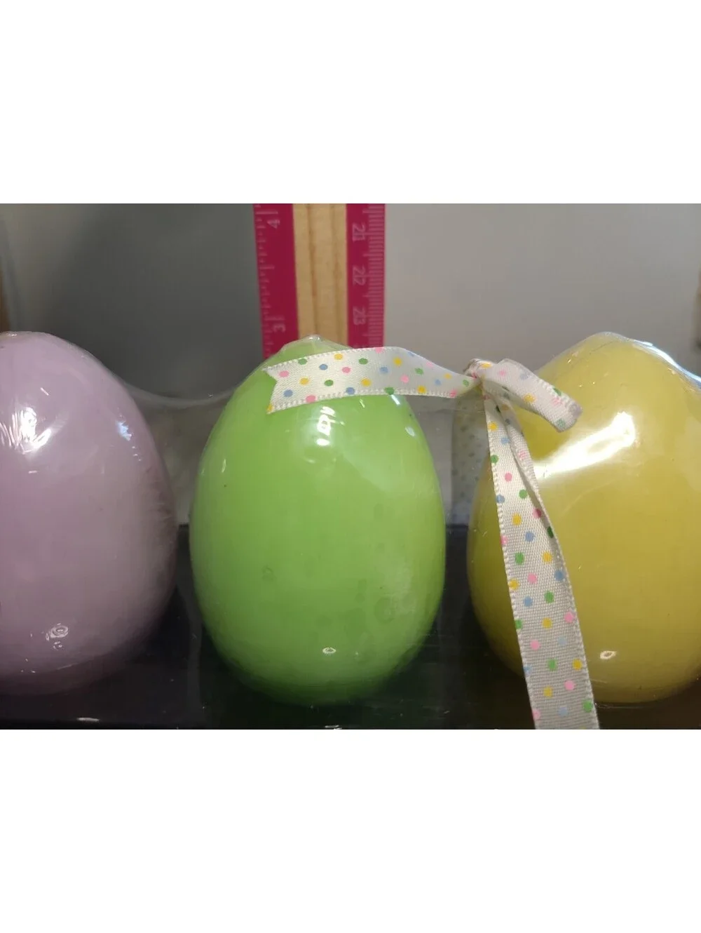 For Hallmark Easter Egg Candles With Wooden Tray Egg-shaped